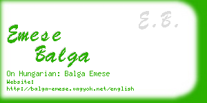 emese balga business card